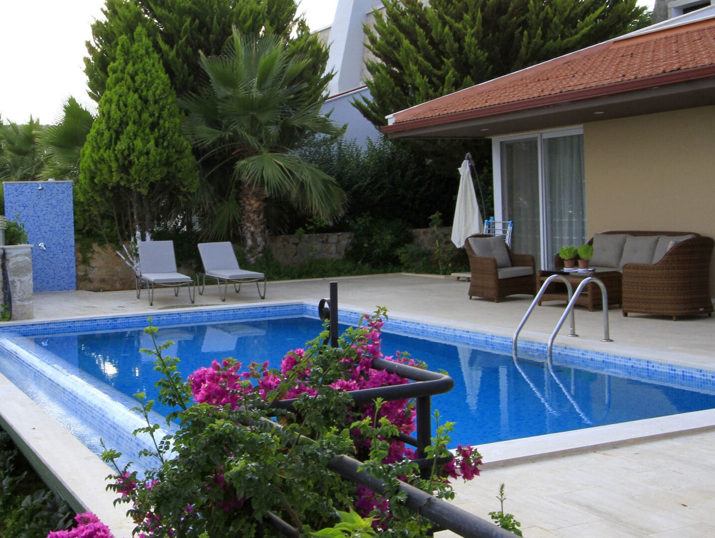 Terrace and pool of Villa Maria Kas