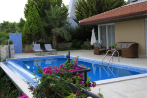 Terrace and pool of Villa Maria Kas