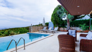 Terra and pool of Villa Maria Kas