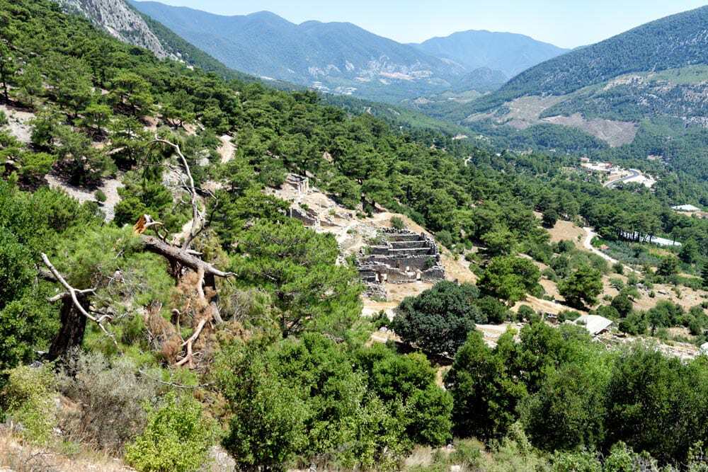 Büyük Hamam panoramik görünümü. Arycanda